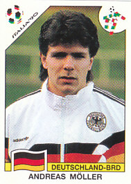 Andreas Moller WC 1990 Germany samolepka Panini World Cup Story #202